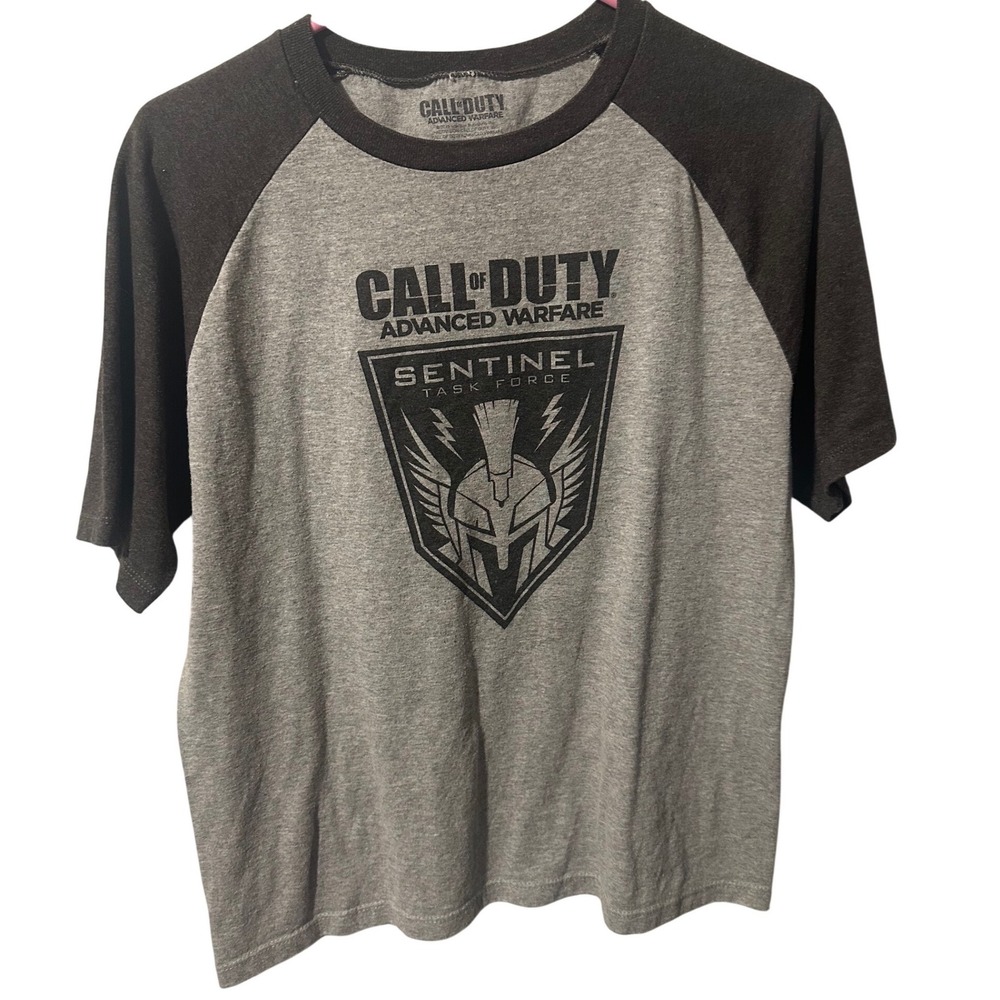 Call of Duty Advanced Warfare Sentinel Task Force Raglan Shirt Gray Black